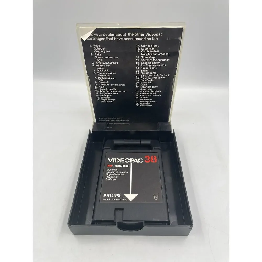 Philips Videopac G7000 Game Cartridge #38 Munchkin Vintage 1982